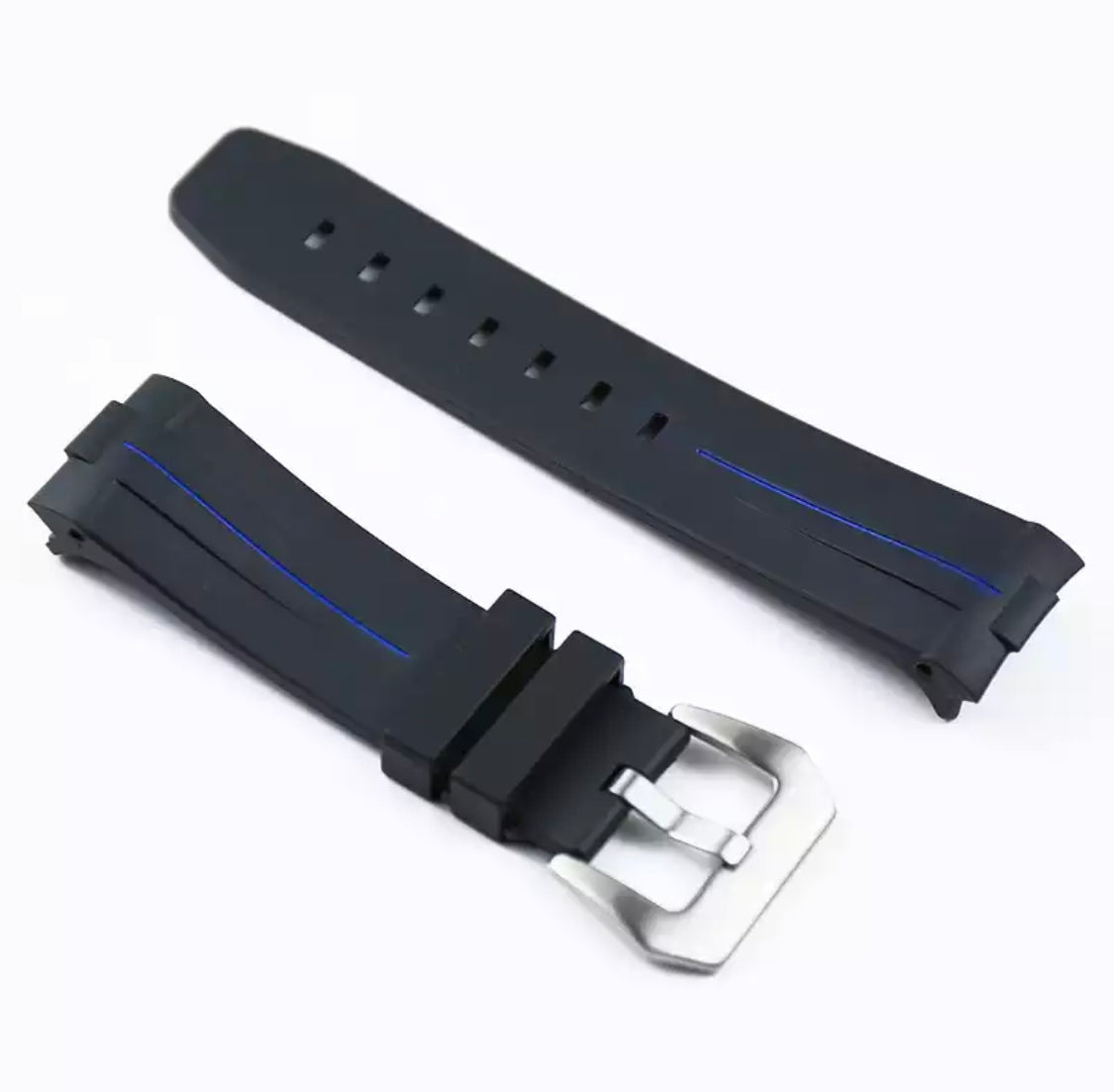 Curved end rubber strap for Panerai Luminor