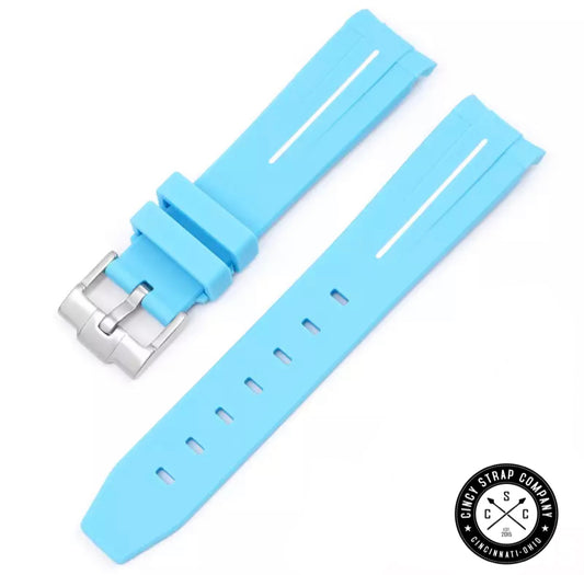 Curved end rubber strap V2