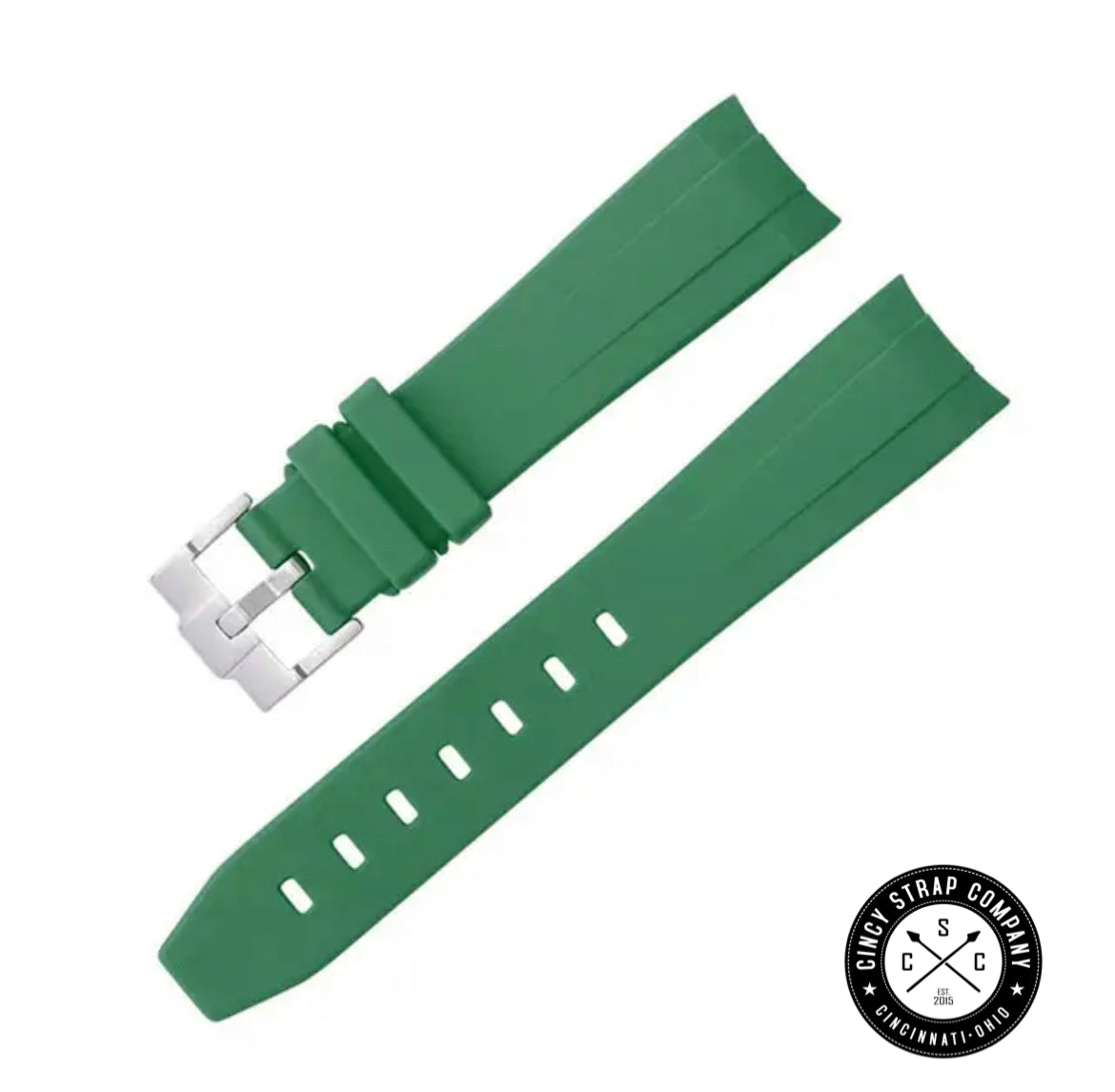 Curved end rubber strap V2