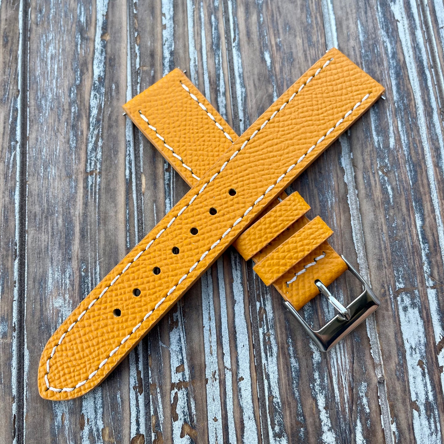 Premium Epsom style leather straps