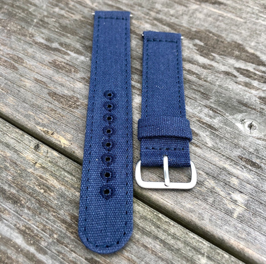 Navy Blue Canvas Strap