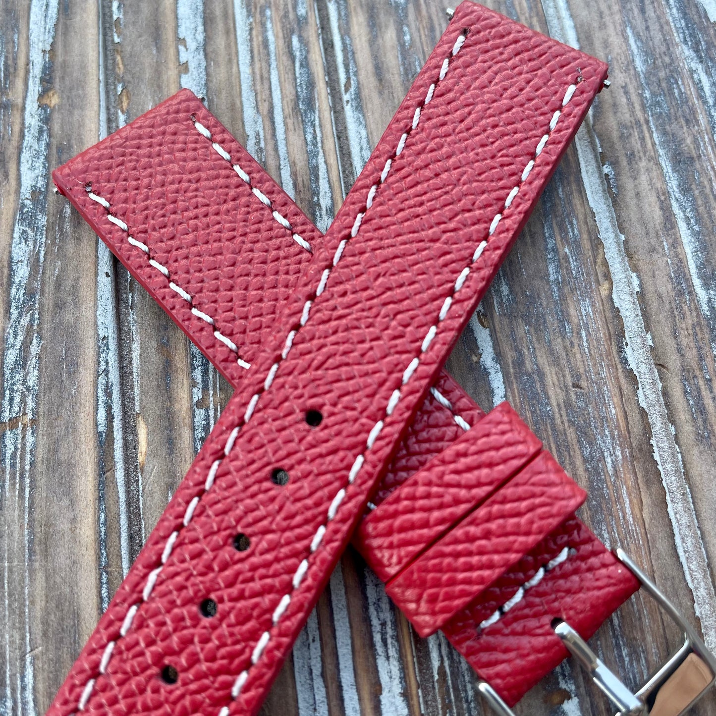 Premium Epsom style leather straps