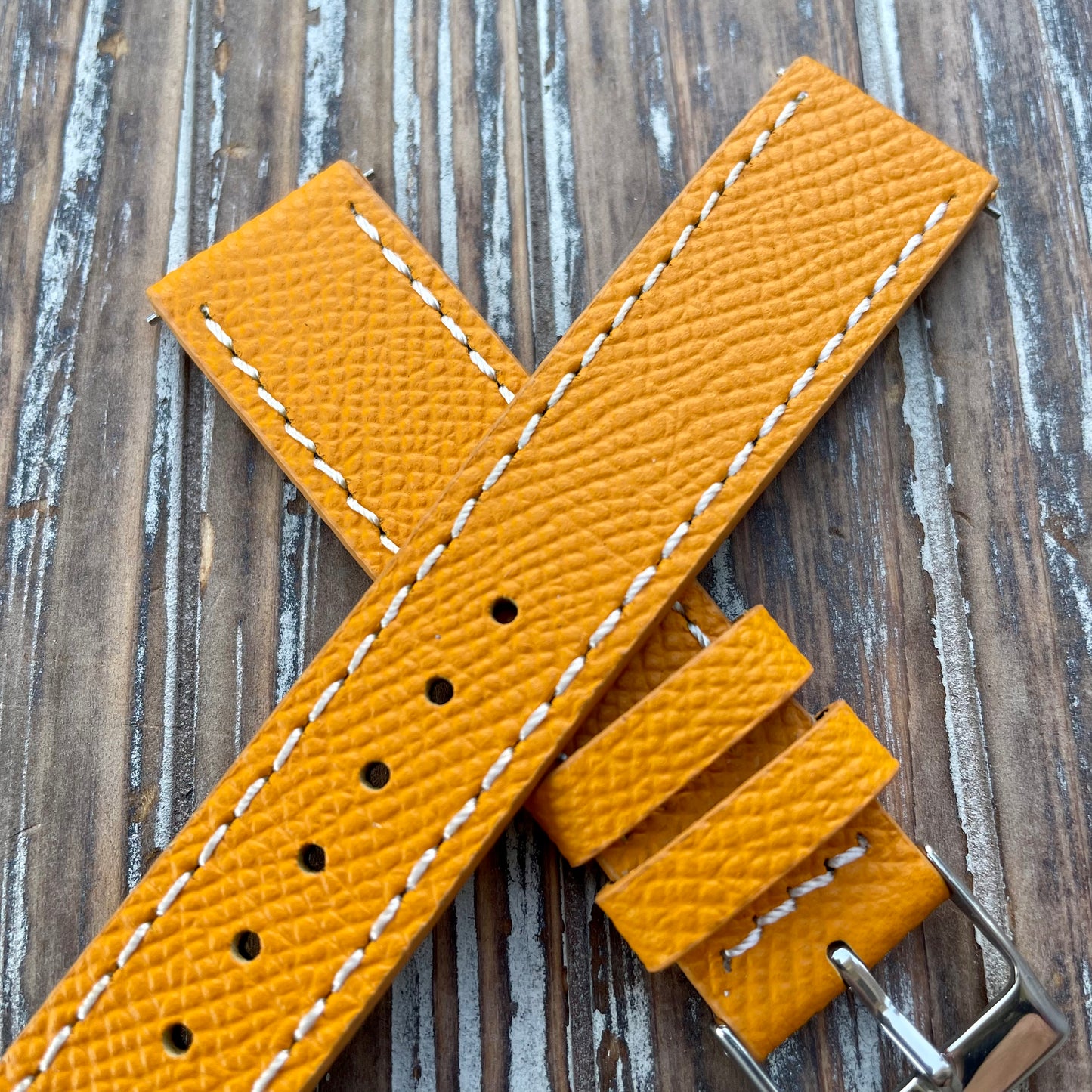 Premium Epsom style leather straps