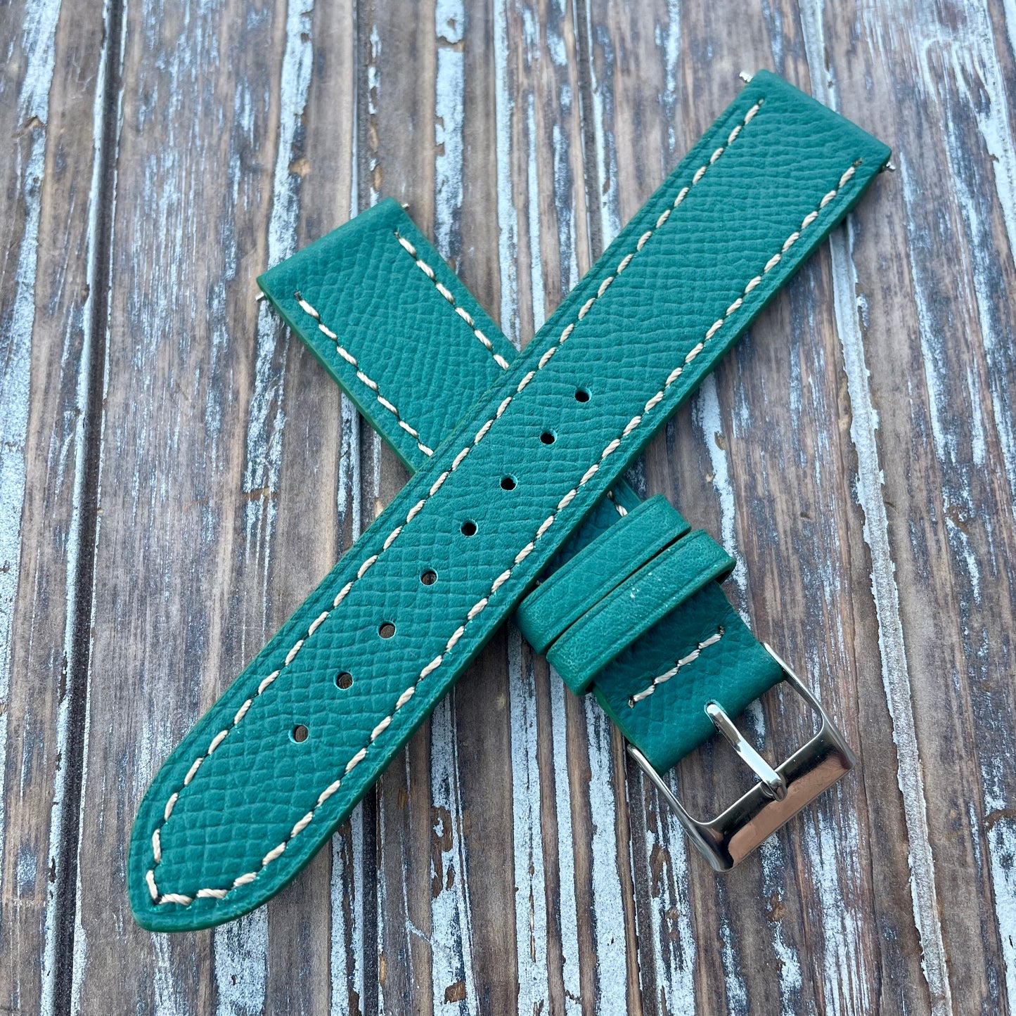 Premium Epsom style leather straps