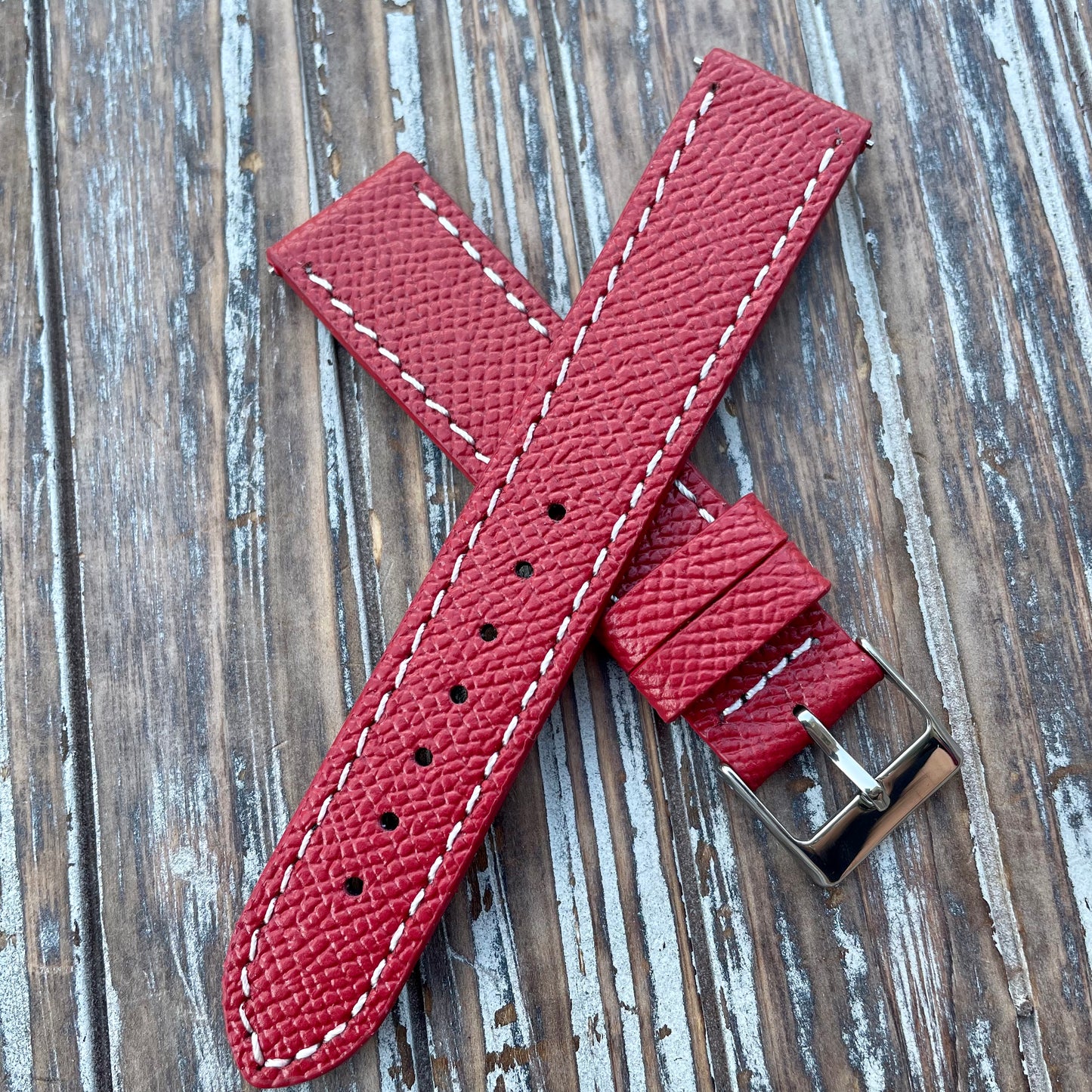 Premium Epsom style leather straps