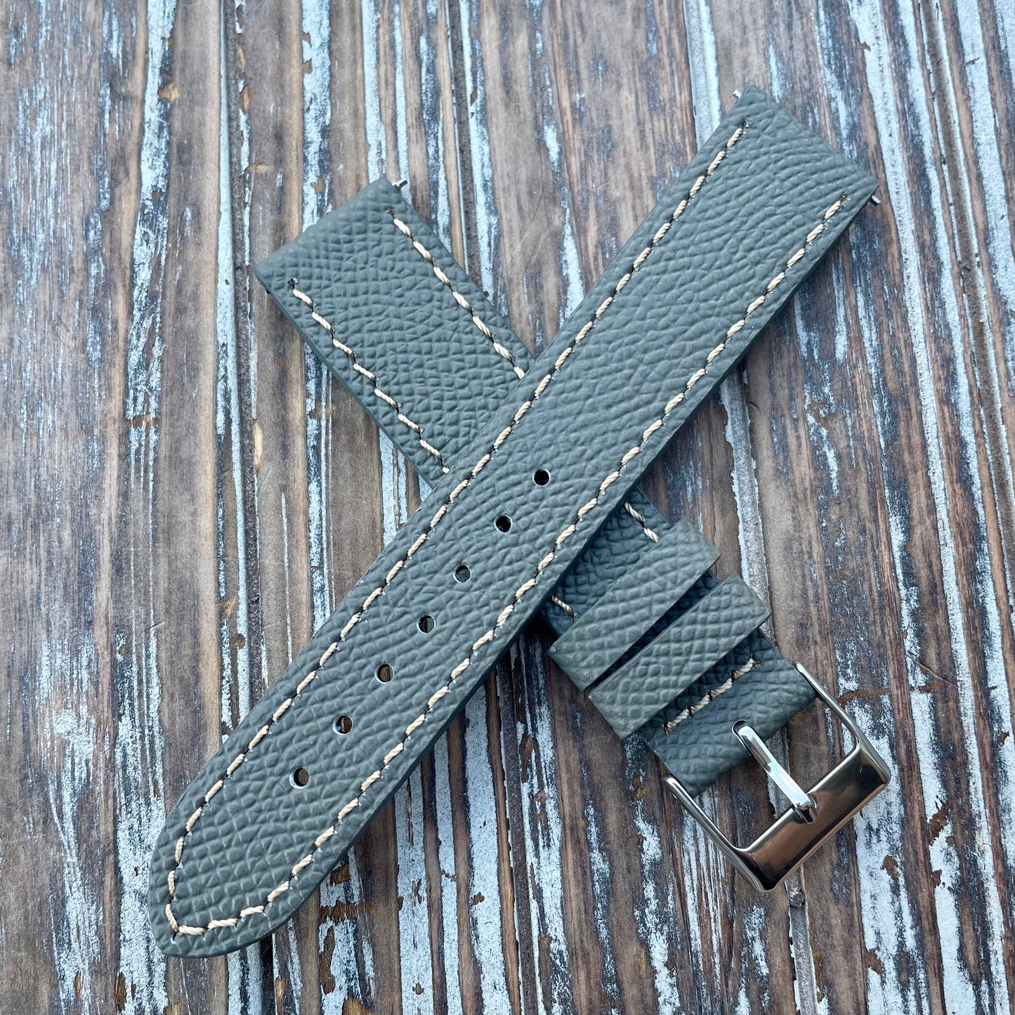 Premium Epsom style leather straps