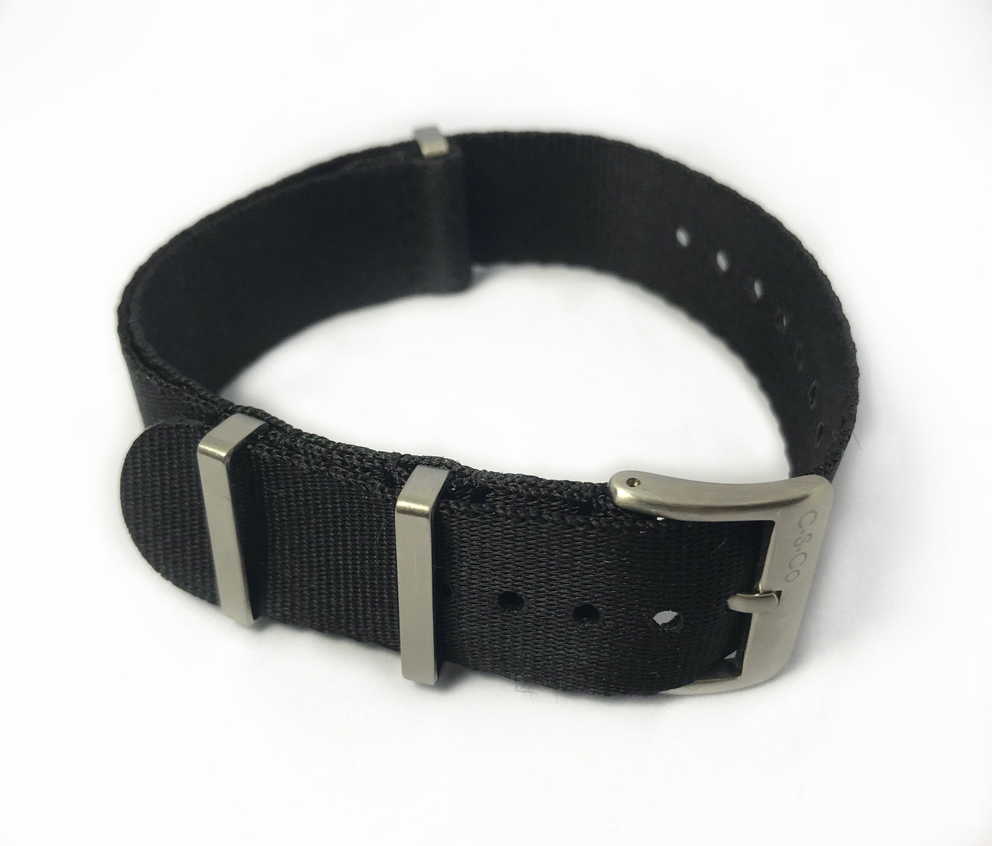 Solid Black "SB" Seat Belt strap