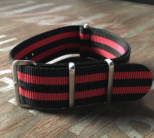 Black/Red Bond Premium Nylon Strap