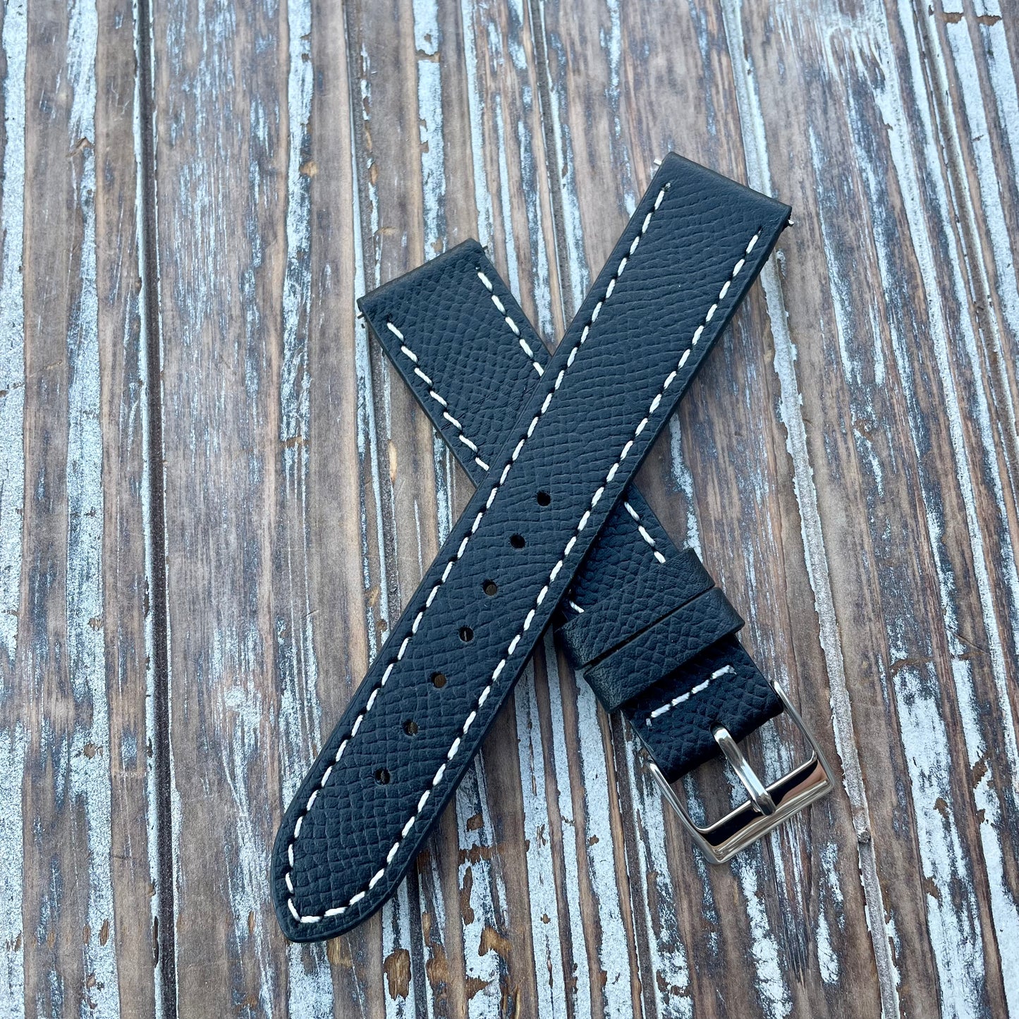 Premium Epsom style leather straps