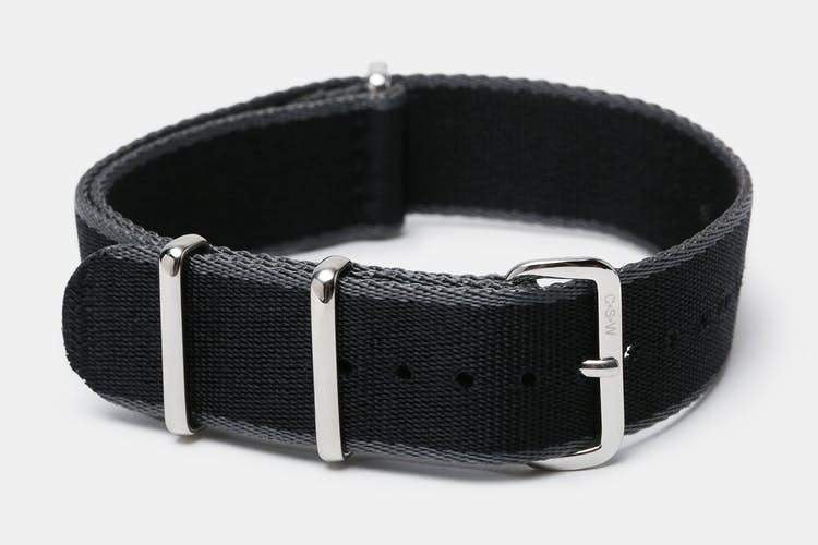 Black/ Gray Edge "SB" Seat Belt Strap