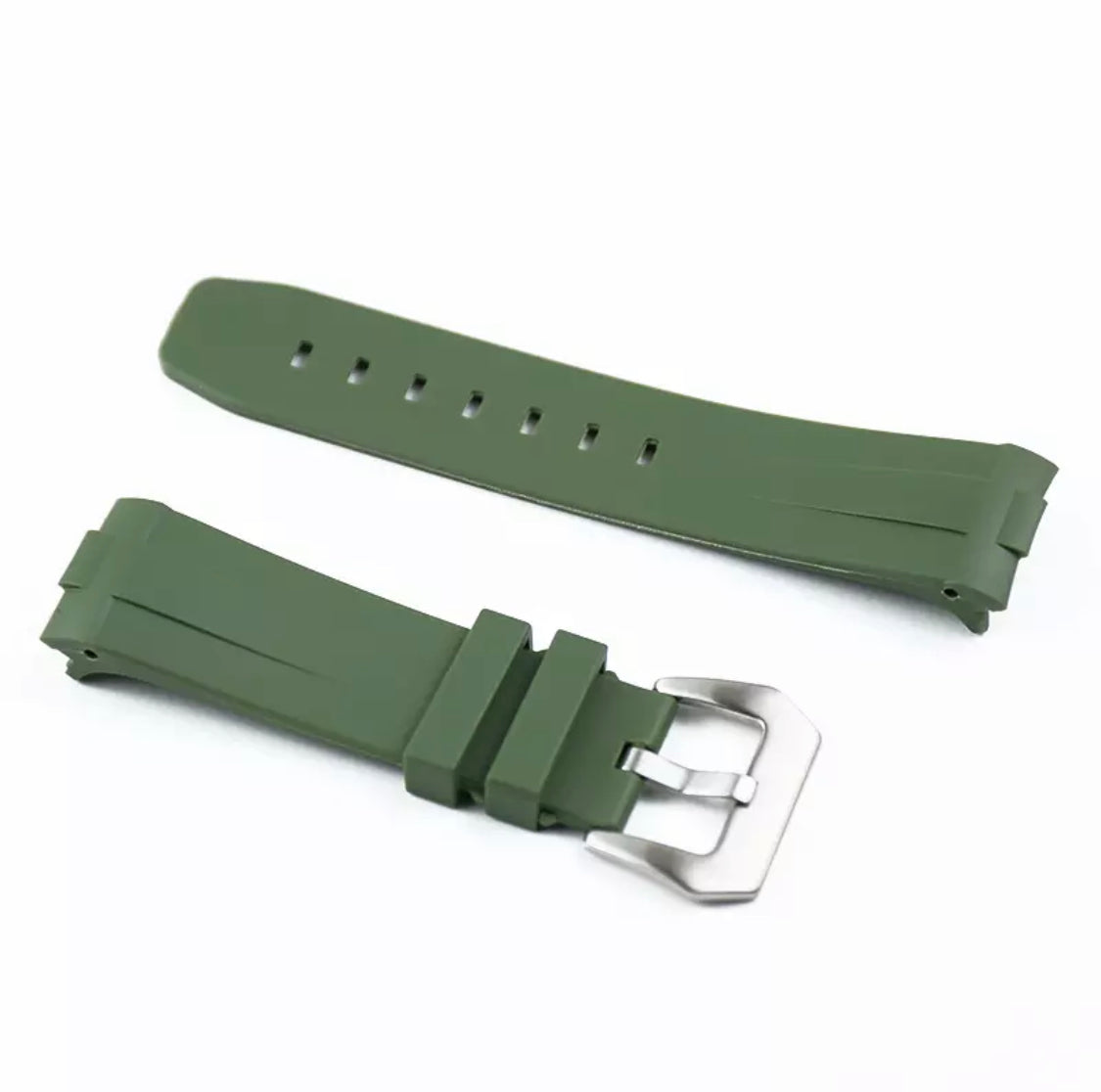 Curved end rubber strap for Panerai Luminor