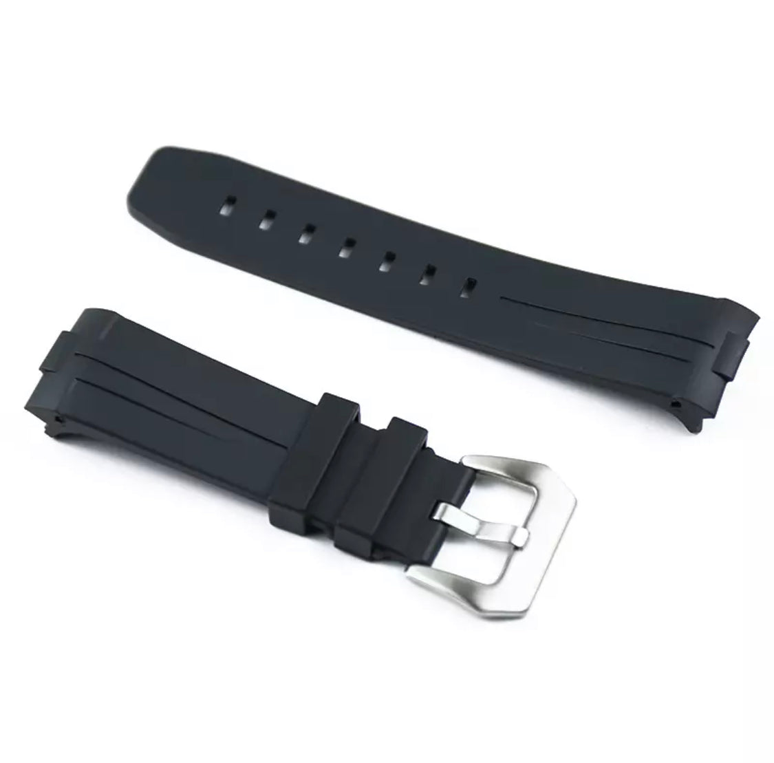 Curved end rubber strap for Panerai Luminor