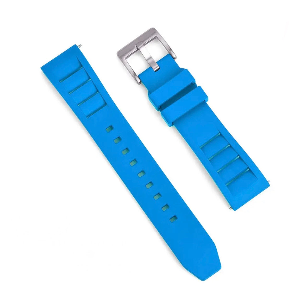 Modern diver style FKM rubber quick release strap