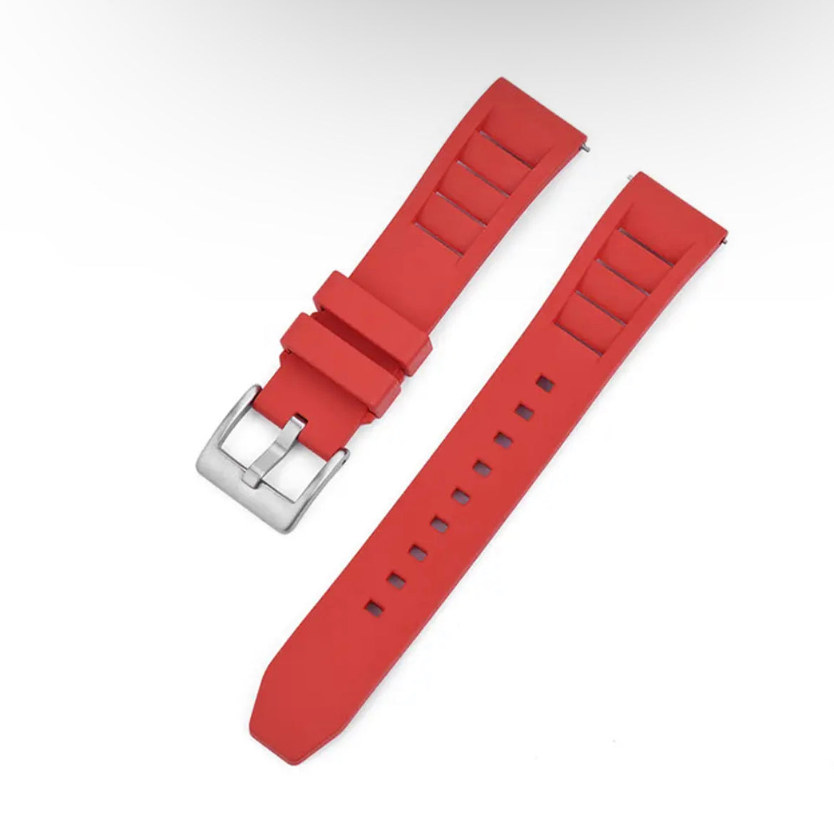 Modern diver style FKM rubber quick release strap