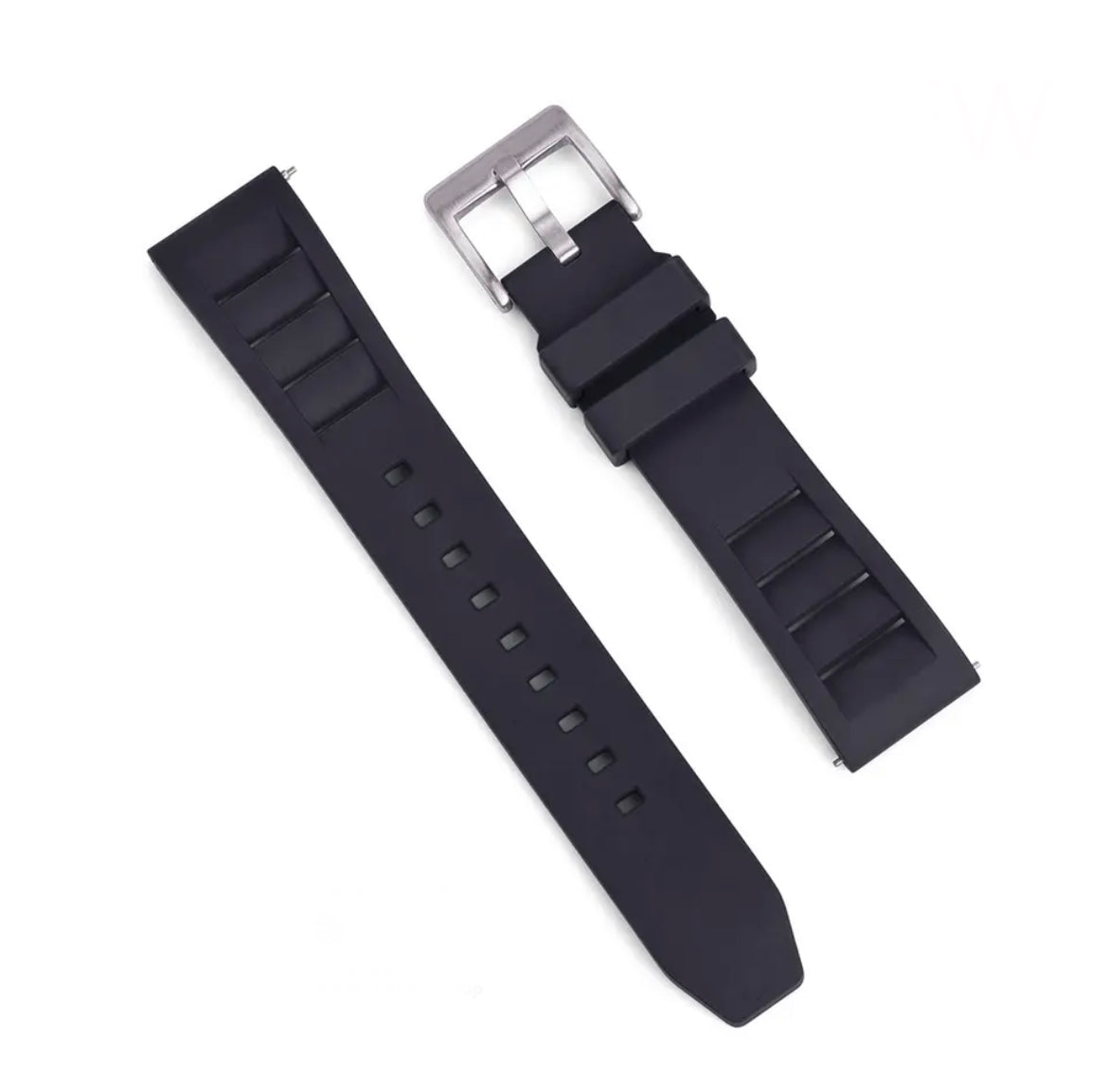 Modern diver style FKM rubber quick release strap